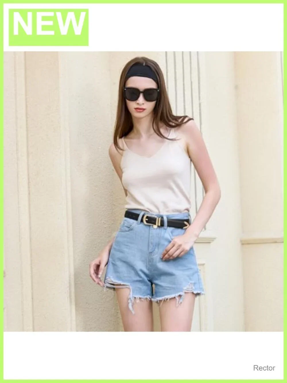 Women Faux Leather Belt with Gold Buckle Casual Waist Belt for Jeans Dresses